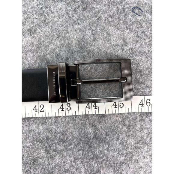 Perry Ellis Men 36 Belt Black Brown Reversible Genuine Leather Dress Classic - Picture 5 of 10